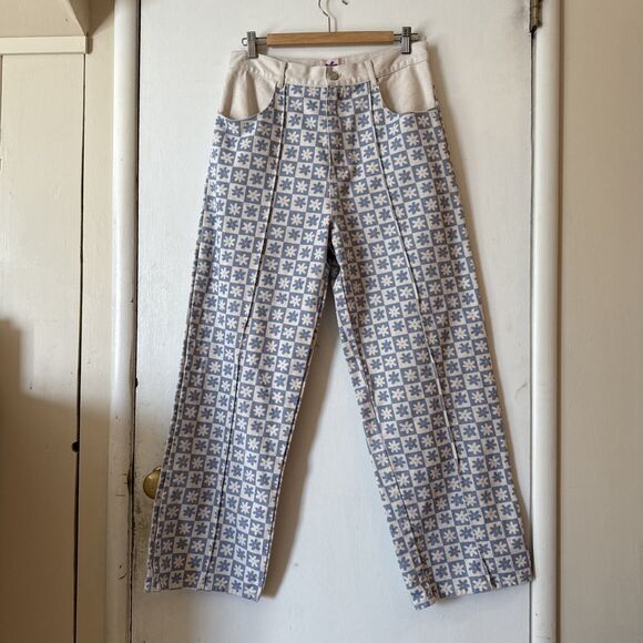 Lisa Says Gah Denim - Lisa Says Gah Jeans Retro Geo Floral High Waisted Straight Denim | Women's 32